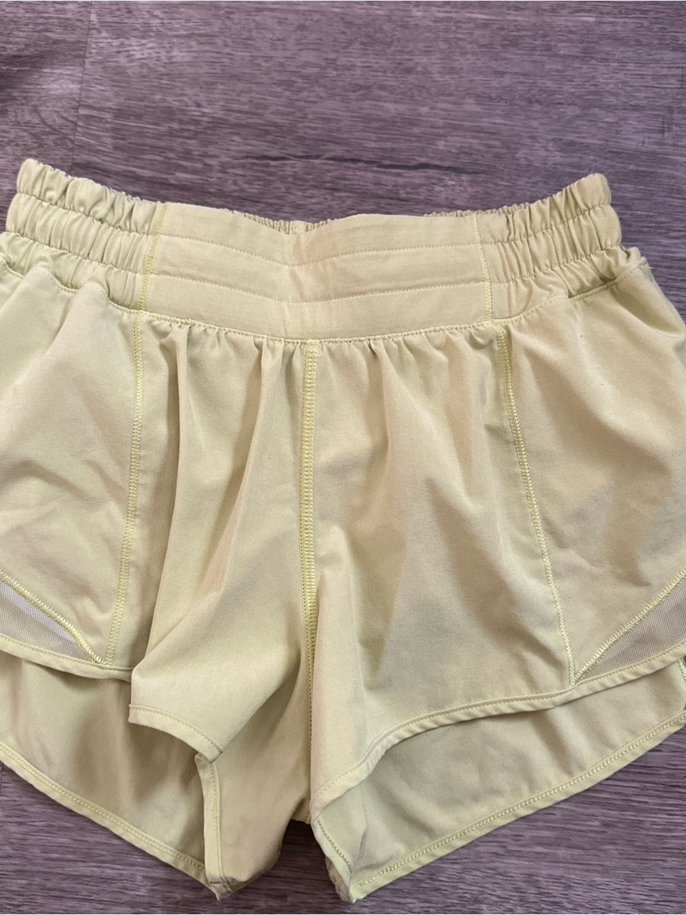 Women’s Lightweight Elastic Waist Yellow Shorts